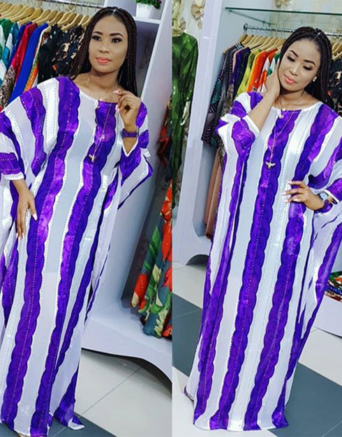 Dubai Maxi Abaya in African Print